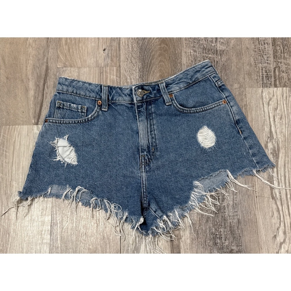 Forever 21 High Rise Cut Off‎  Jean Booty Short Shorts Distressed Women's  Sz 25